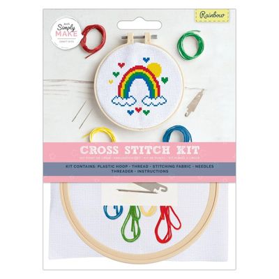 Simply Make Rainbow Cross Stitch Craft Kit