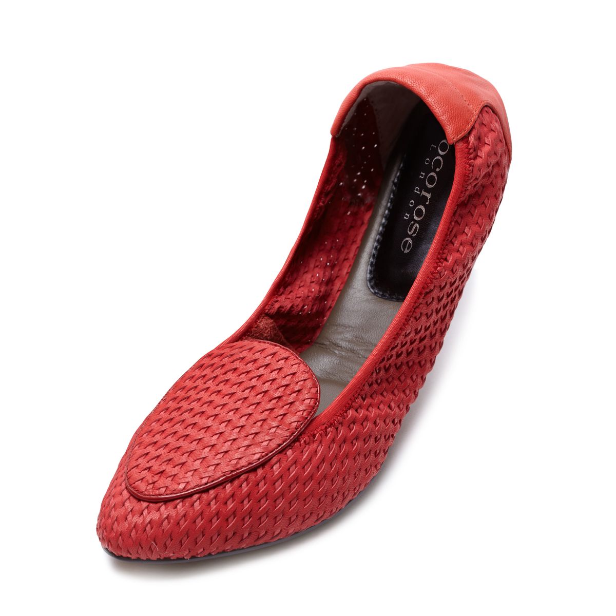 Coral leather loafers from Cocorose London