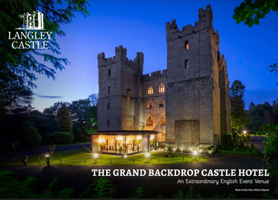 Front cover of the new events guide from Langley Castle Hotel