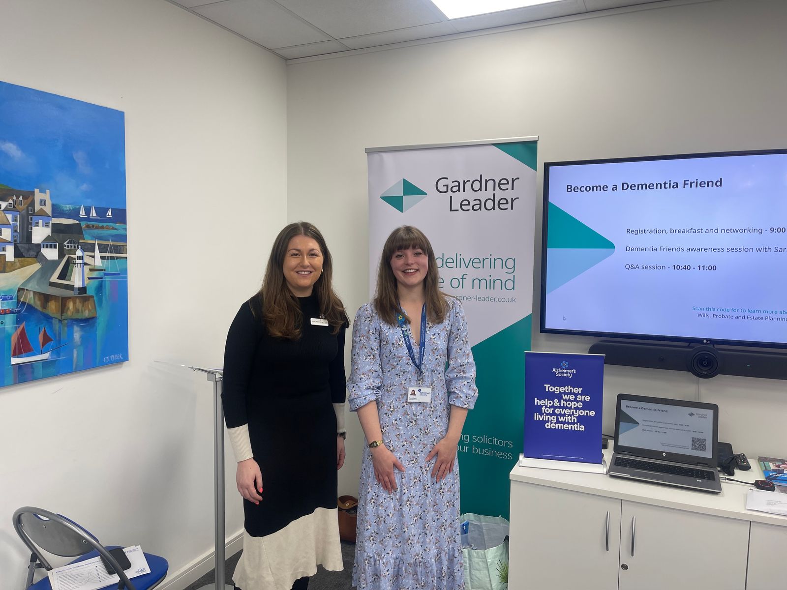 Hannah Wallbridge, Senior Associate at Gardner Leader (left) and Sarah Swift, Alzheimer’s Society (right)