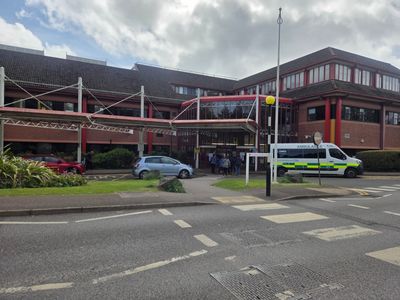 Outside of the Princess Royal Hospital in Haywards Heath.