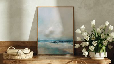 Suggested Header 2000px Beach House Art, Oceans Embrace Coastal Visions Sea Painting Print  Unframed, £65, 8104071.JPG