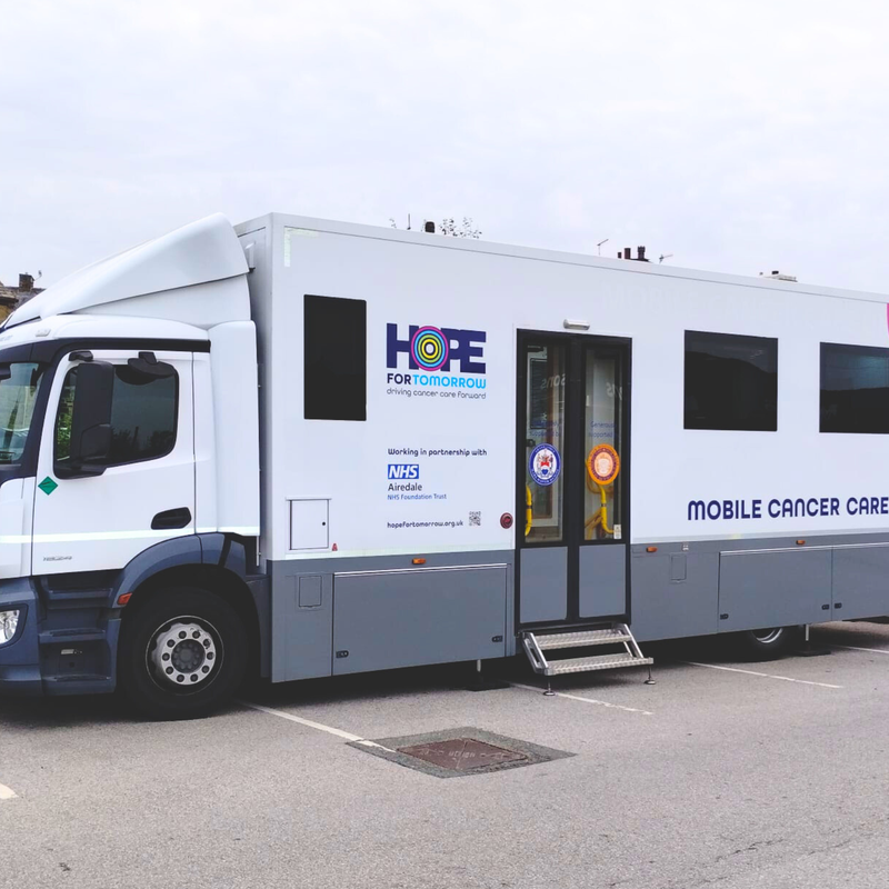 Linda, Hope for Tomorrow's mobile cancer care unit - Yorkshire