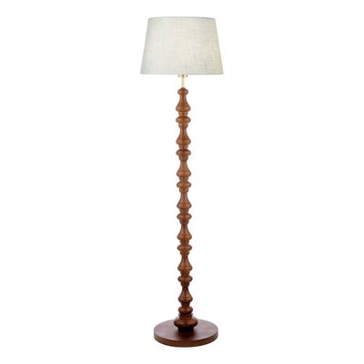 Millbrook Floor Lamp in Dark Wood