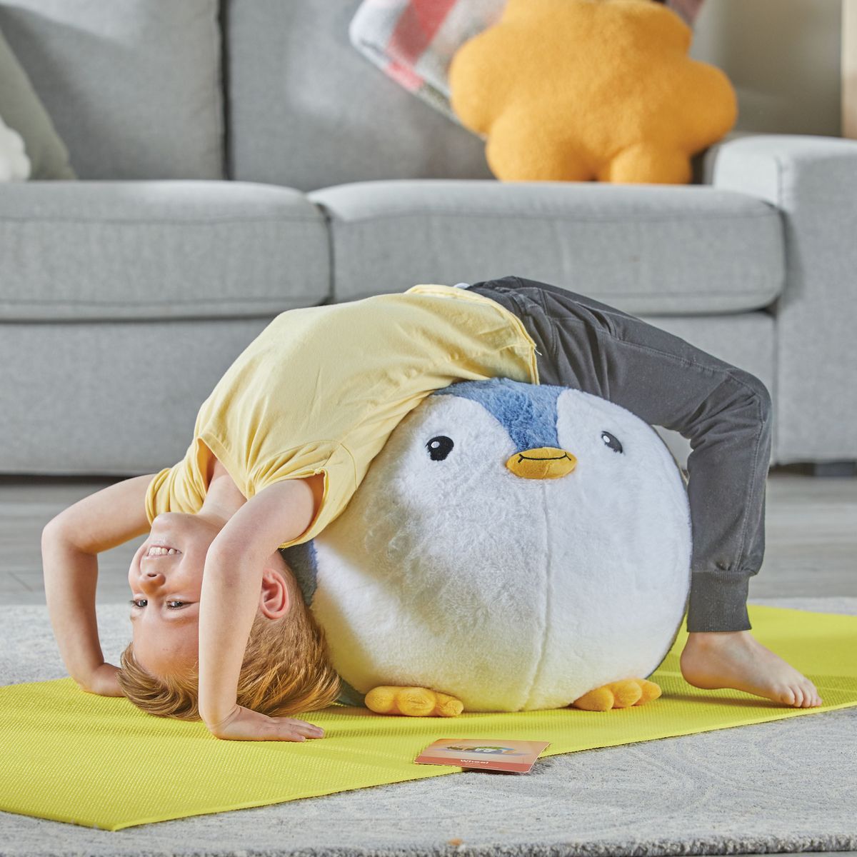 Yoga Ball Buddy with BubblePlush™ - Penguin