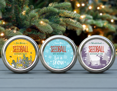 Christmas Seed Ball Tins