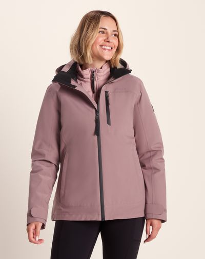 Beverley Women's 3-in-1 Waterproof Jacket - Mauve