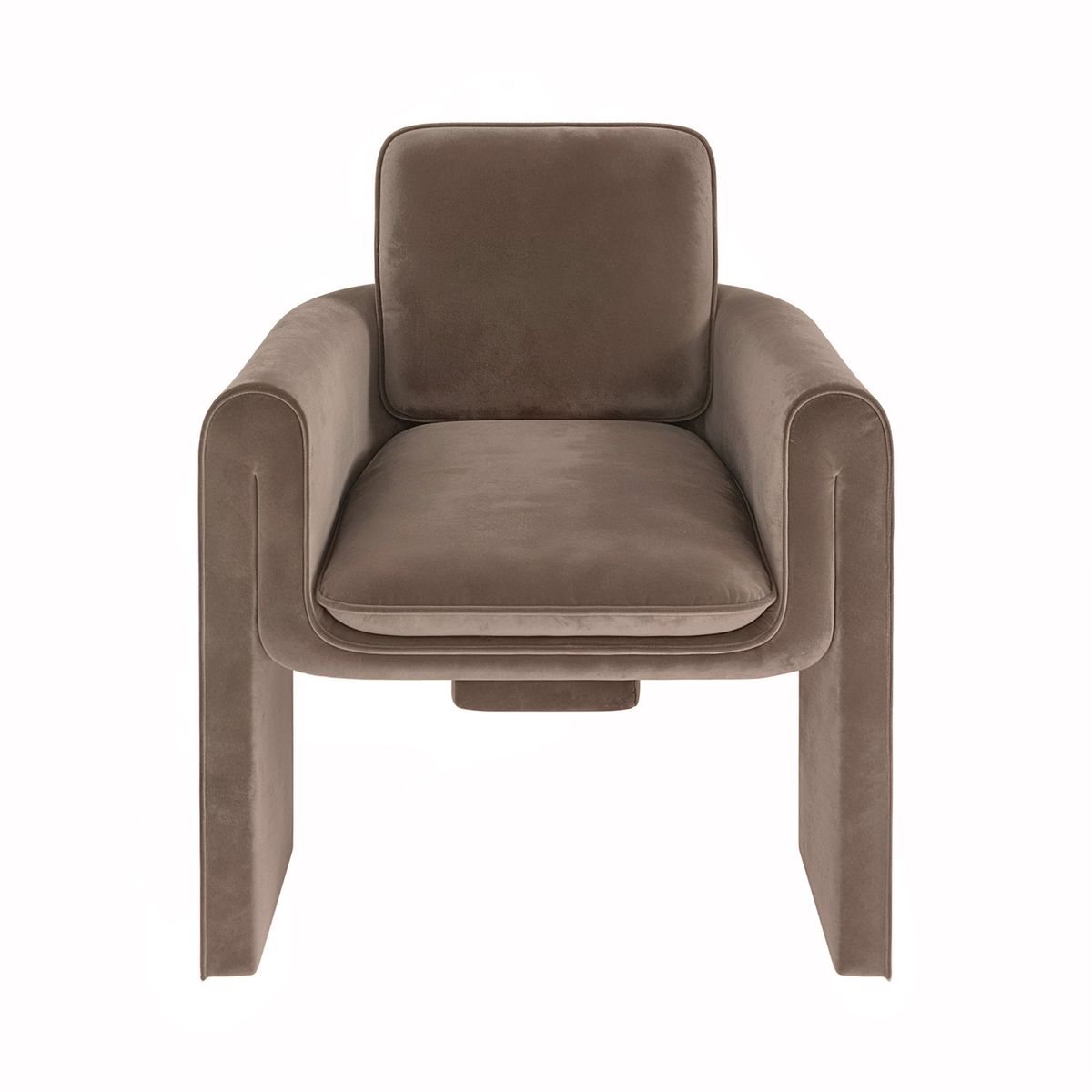 Solace+Co Dakota Chocolate Velvet Accent Chair