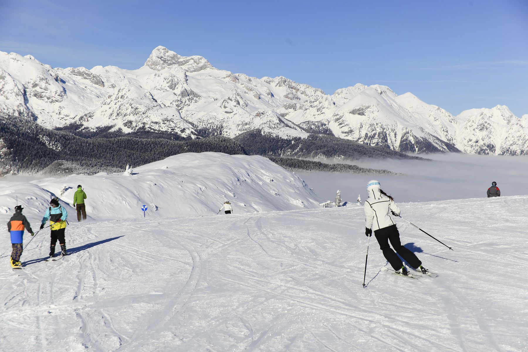 Skiing on Vogel, Bohinj