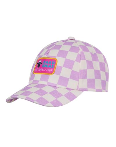 Bardoka Kids Shaun the Sheep Baseball Cap - Lilac Haze/White Checkerboard