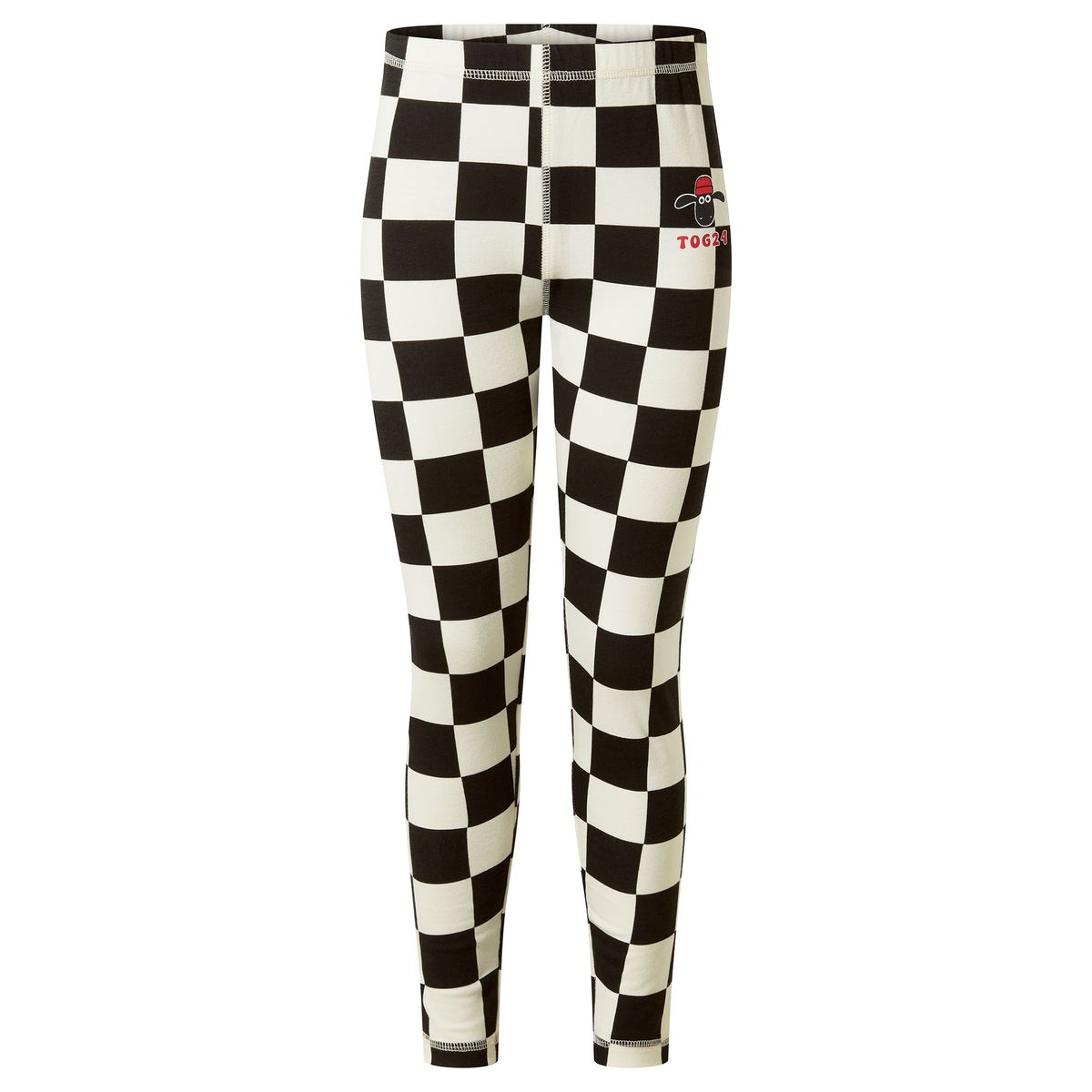 Racka Kids Shaun the Sheep Legging - Black Woolly Checkerboard