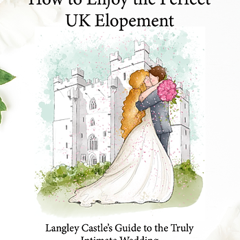 Front cover of the Langley Castle guide to elopement weddings and weddings for two
