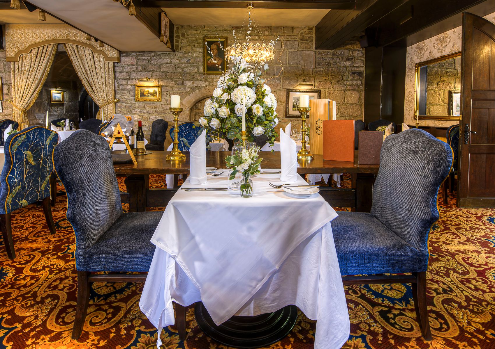 Josephine's Restaurant at Langley Castle Hotel, Northumberland UK (pic 2026)
