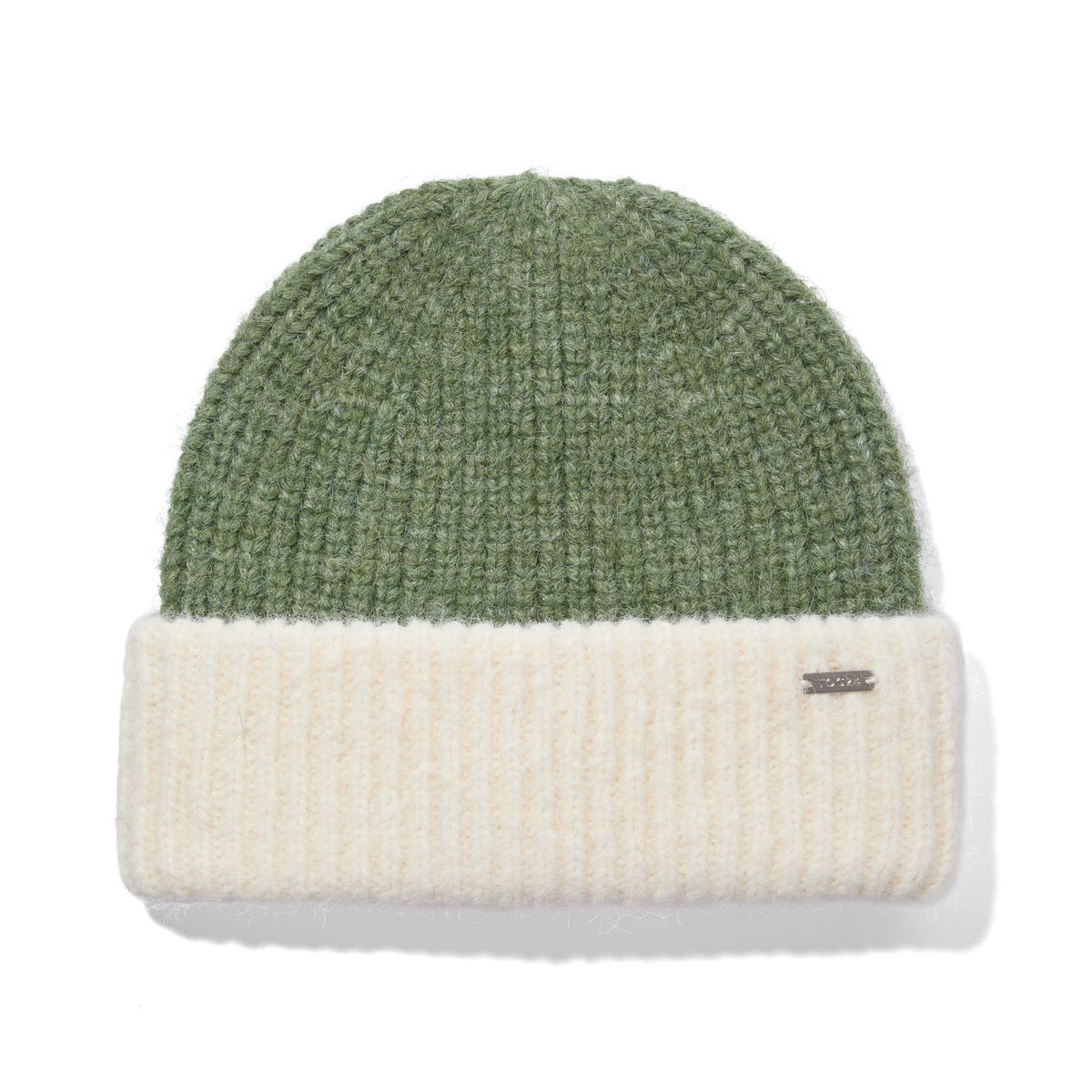 Becky Brushed Chunky Knit Beanie - Dark Matcha