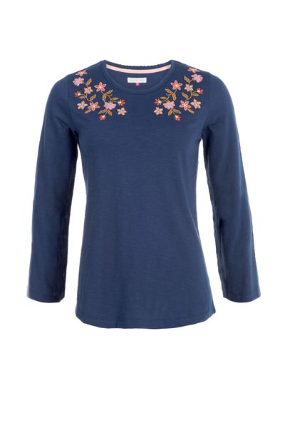 Brakeburn Botanical Embroidered Long Sleeve Tee (cut out) - £39.99
