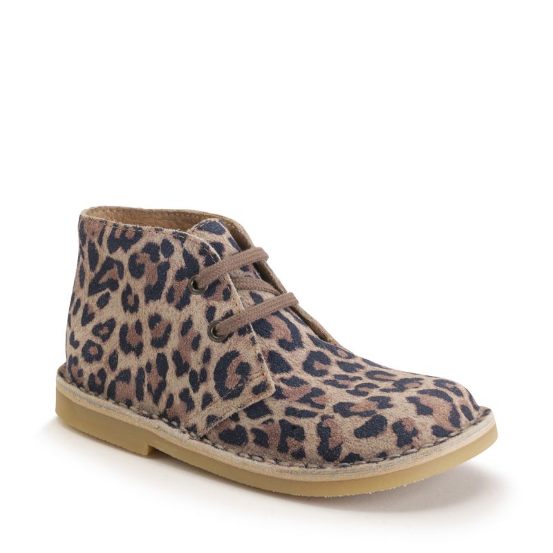 Colorado Leopard nubuck lace-up girls desert boots