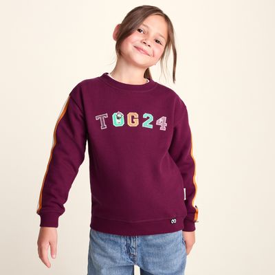 Lonk Shaun the Sheep Kids Supersoft Graphic Crew Neck Sweatshirt - Beetroot Red