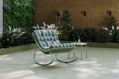 Porto Green Stripe Rocking Chair