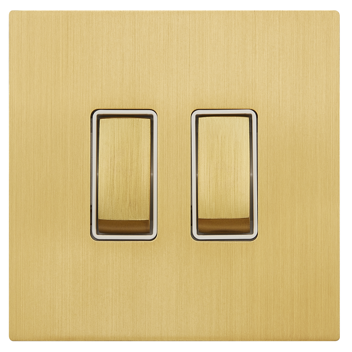 2G trimmed rocker switches, Ochre finish