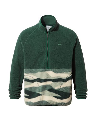 Flaxley Men's Sherpa Fleece - Racing Green Landscape Print