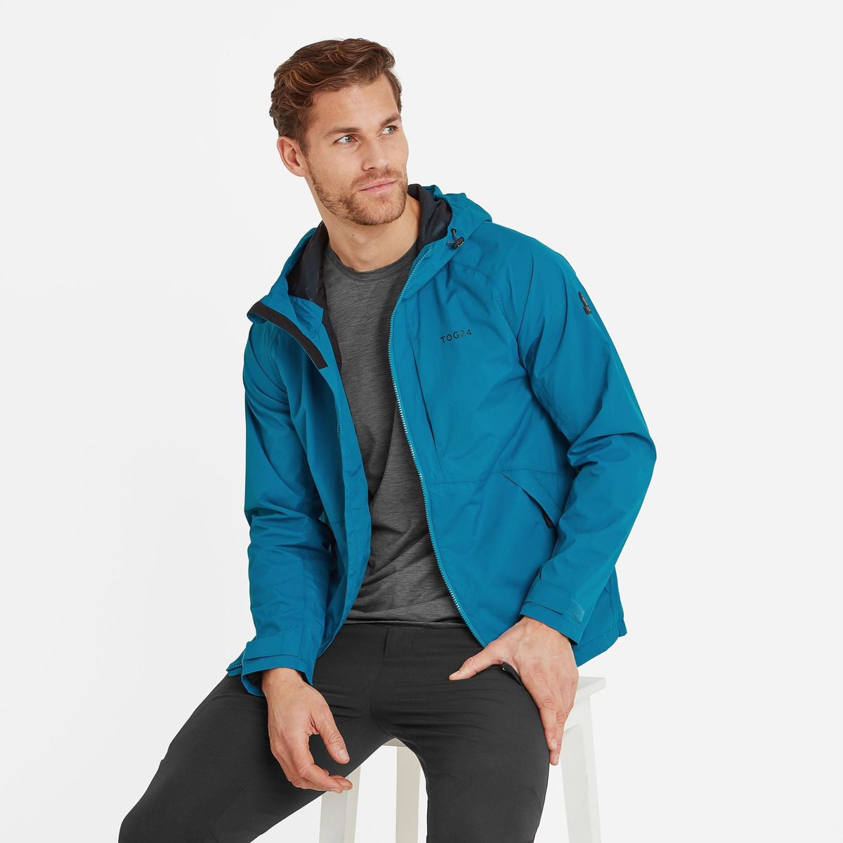 Brigsteer Men's Waterproof Jacket - Peacock Blue