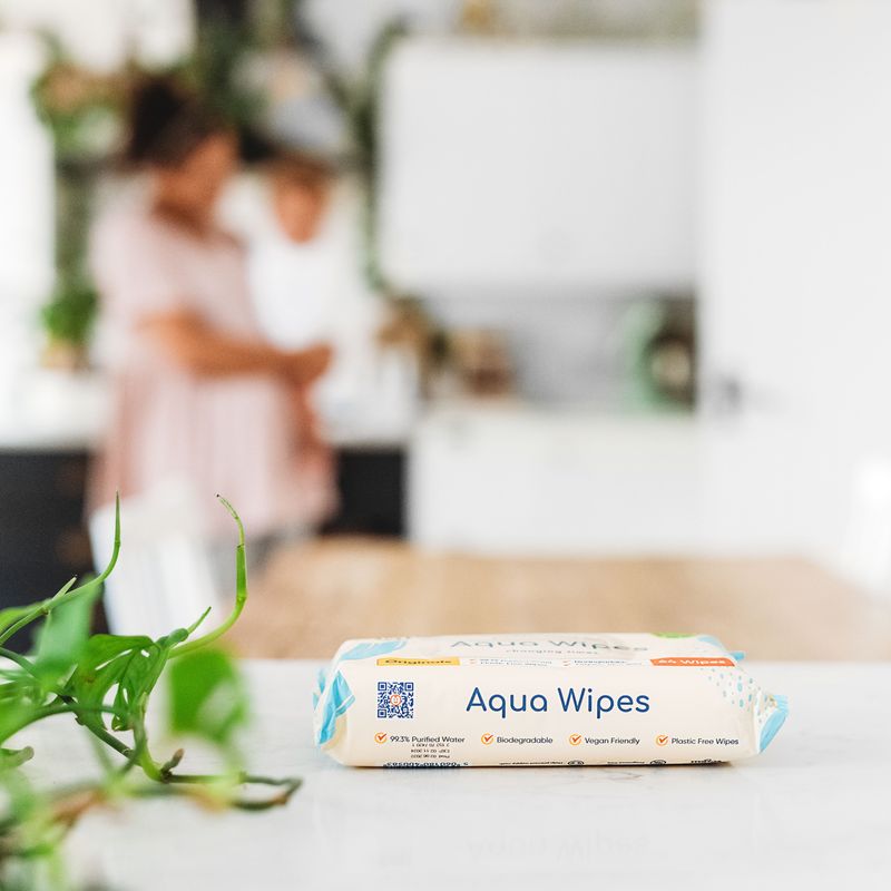 NEW Aqua Wipes Essentials clean with kindness.