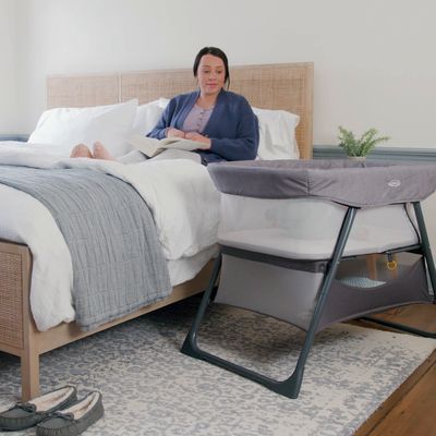 Side-by-Side Bedside Bassinet, Graco's new 3-in-1 crib solution for newborns - social media short video