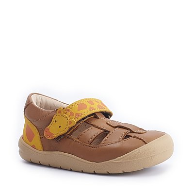 'Bestie' in tan leather and giraffe detail from the latest Start-Rite Shoes and  JoJo Maman Bébé Collection 