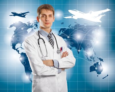 Photo conveying the constant possibility of requiring medical treatment whilst overseas and on holiday
