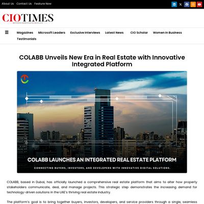 Screencapture of CIO Times