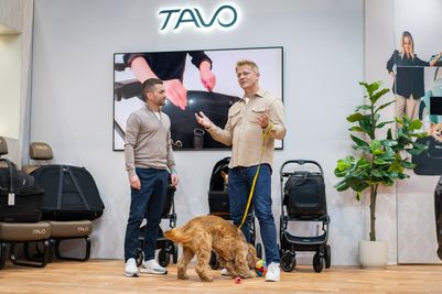 Dr Scott Miller and Adem Fehmi launching Tavo Pets Safer Inside Campaign at Crufts 