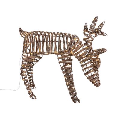 Small Rattan Light Up Reindeer
