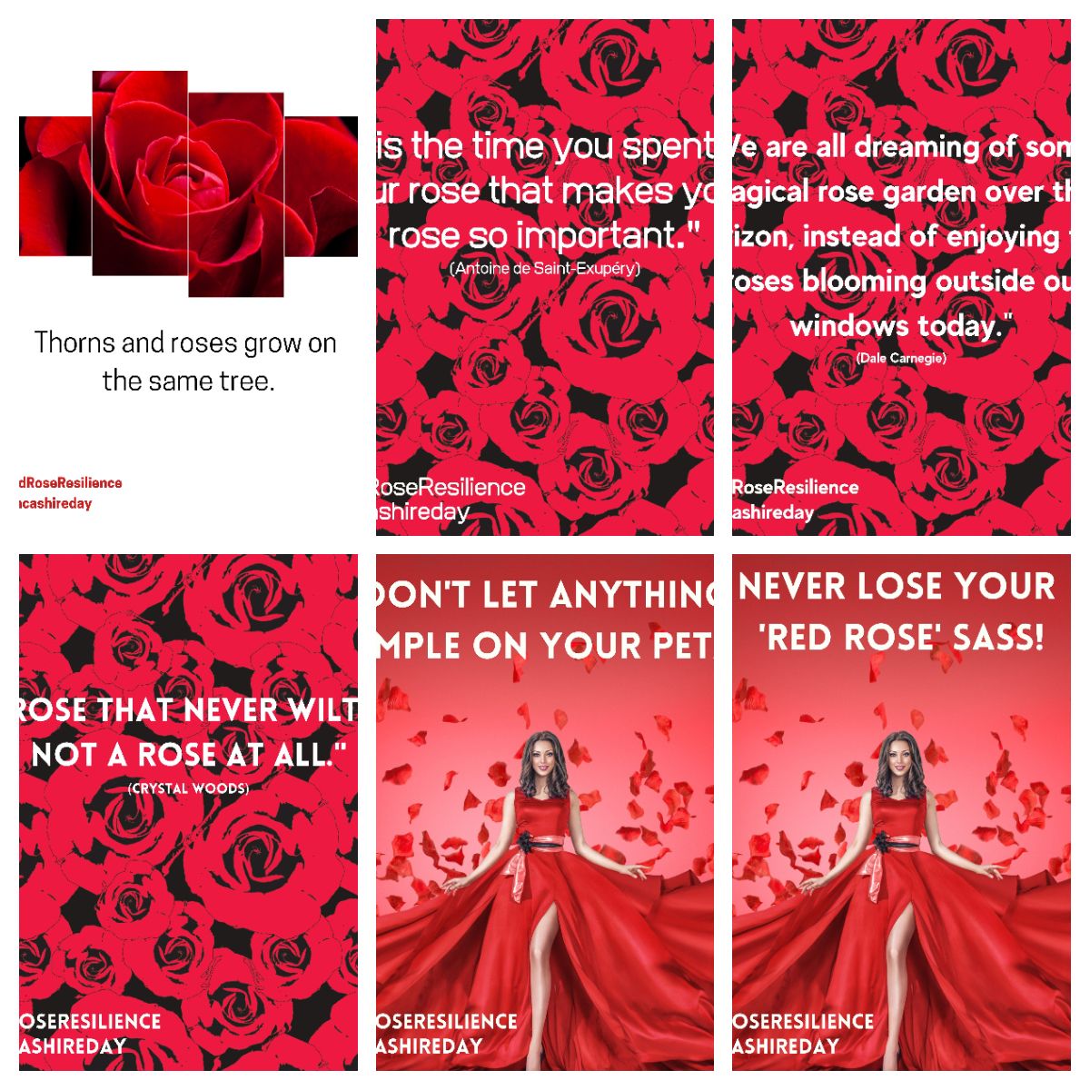 Grid 2 of the social media posts created by Catapult PR, to boost positivity in the county of Lancashire, on #LancashireDay 2020