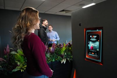 The UK’s first real-time AI Fan Photo Stand at the Kingsholm Stadium