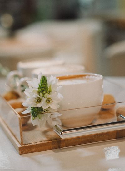 Coffee on tray