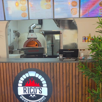 The new Valoriani commercial woodfired pizza oven in situ at Rico's in Bamber Bridge, Preston.