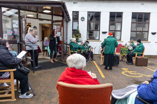 A Brass Band at Bank Hall Care Home Christmas Part