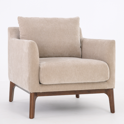 Barnaby Armchair in Mushroom Velvet