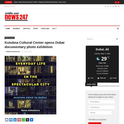 Screencapture of Middle East News 247