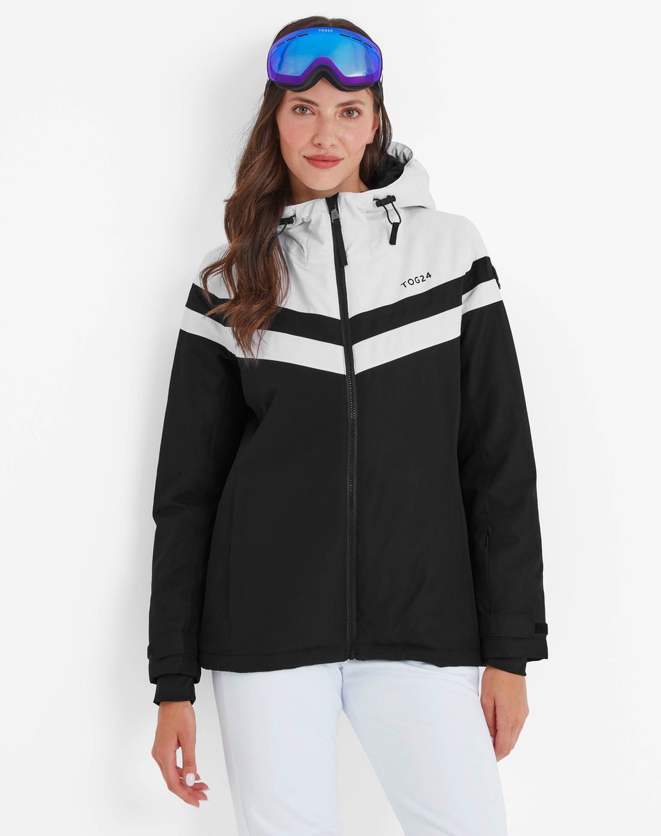 PANORAMA WOMENS SKI JACKET - BLACK/ OPTIC WHITE