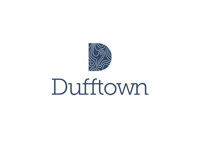 Destination Dufftown brand marque - lockup - Blue