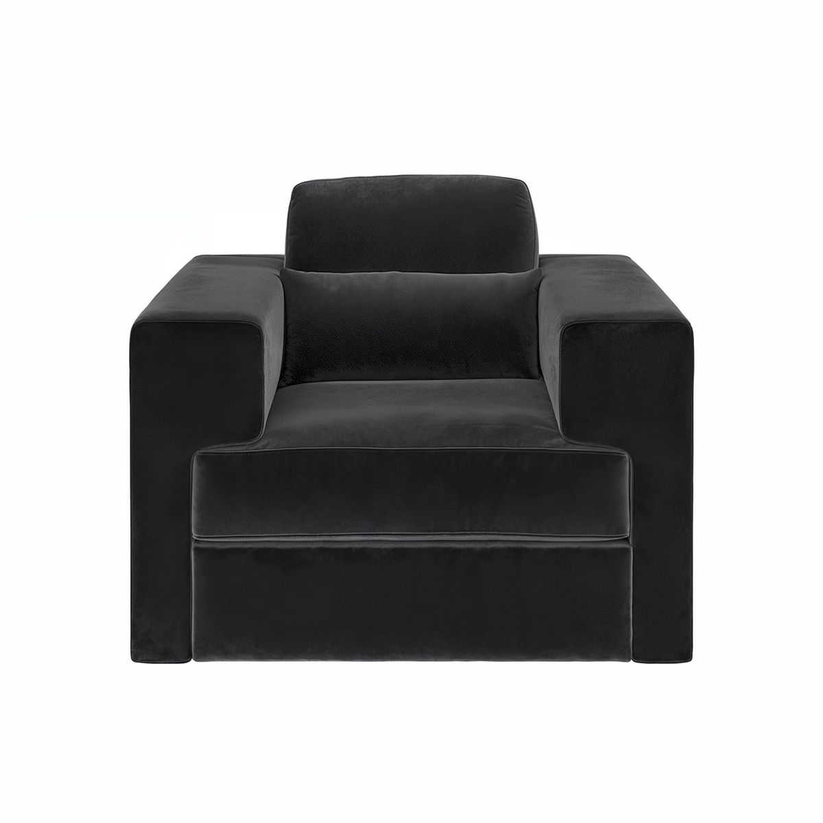 Solace+Co Rose Armchair in Charcoal Velvet