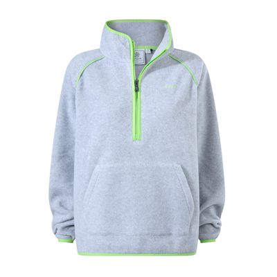 Rawson Womens Relaxed Fit Microfleece Zip Neck - Grey Melange