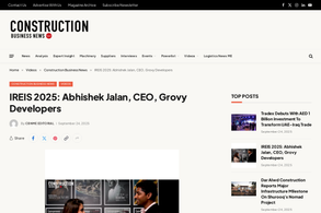 Screencapture of Construction Business News Middle East