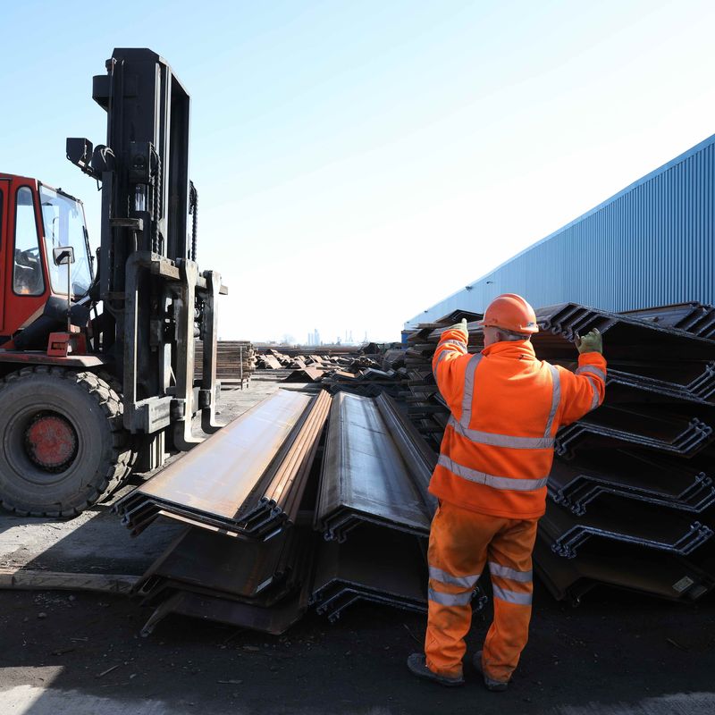 Sheet Piling UK's Emirates Steel Sheet Piles at PD Ports site at Immingham