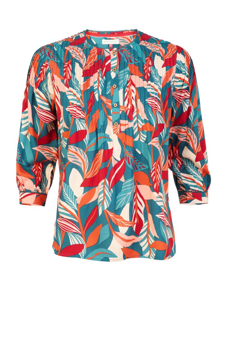 Brakeburn Evergreen Leaves Blouse (cut out) - £49.99
