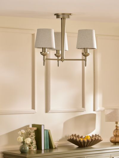 Sullivan 3 Light Semi-Flush in Matt Champagne