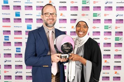 Hafsa Hersi, winner of the Rising Star Award at the 2024 Bupa everywoman in Technology Award.