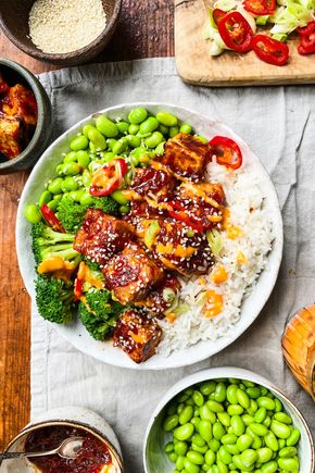 Sticky Gochujang Tofu Bowl