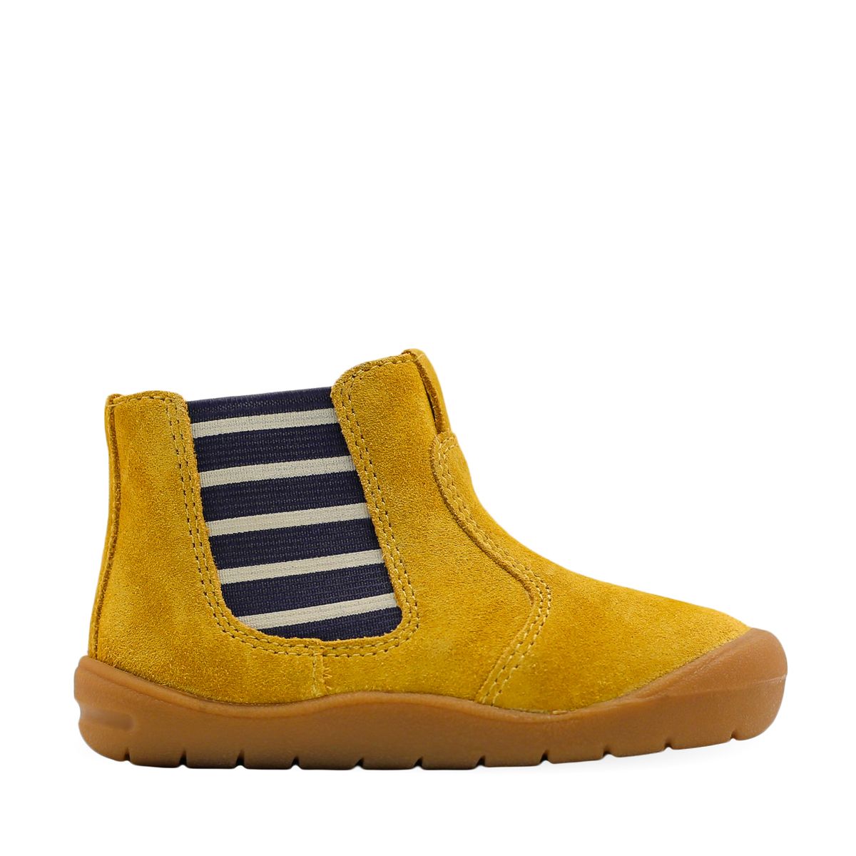 'Friend' in Harvest Gold Suede with Stripes from the exclusive Start-Rite Shoes and JoJo Maman Bébé Collection 
